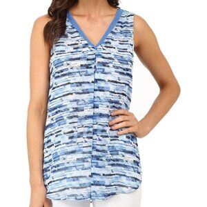 Vince Camuto Sleeveless Panel Texture Blouse w/ Front Pleat  Plus 1X  NWT $89.00